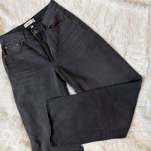 Curve Love High Rise Loose Jean, Washed Black, 27 LONG